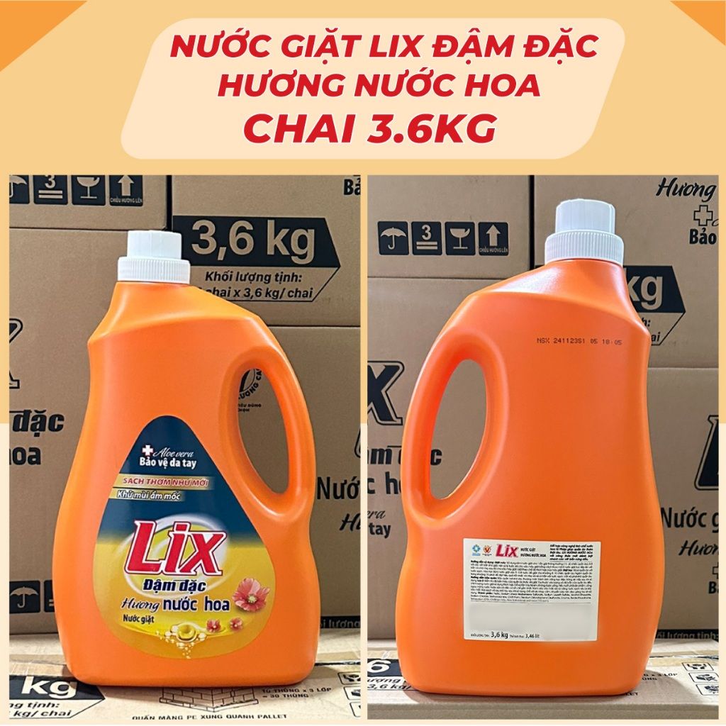 Nước giặt LIX hương nước hoa 3.6kg