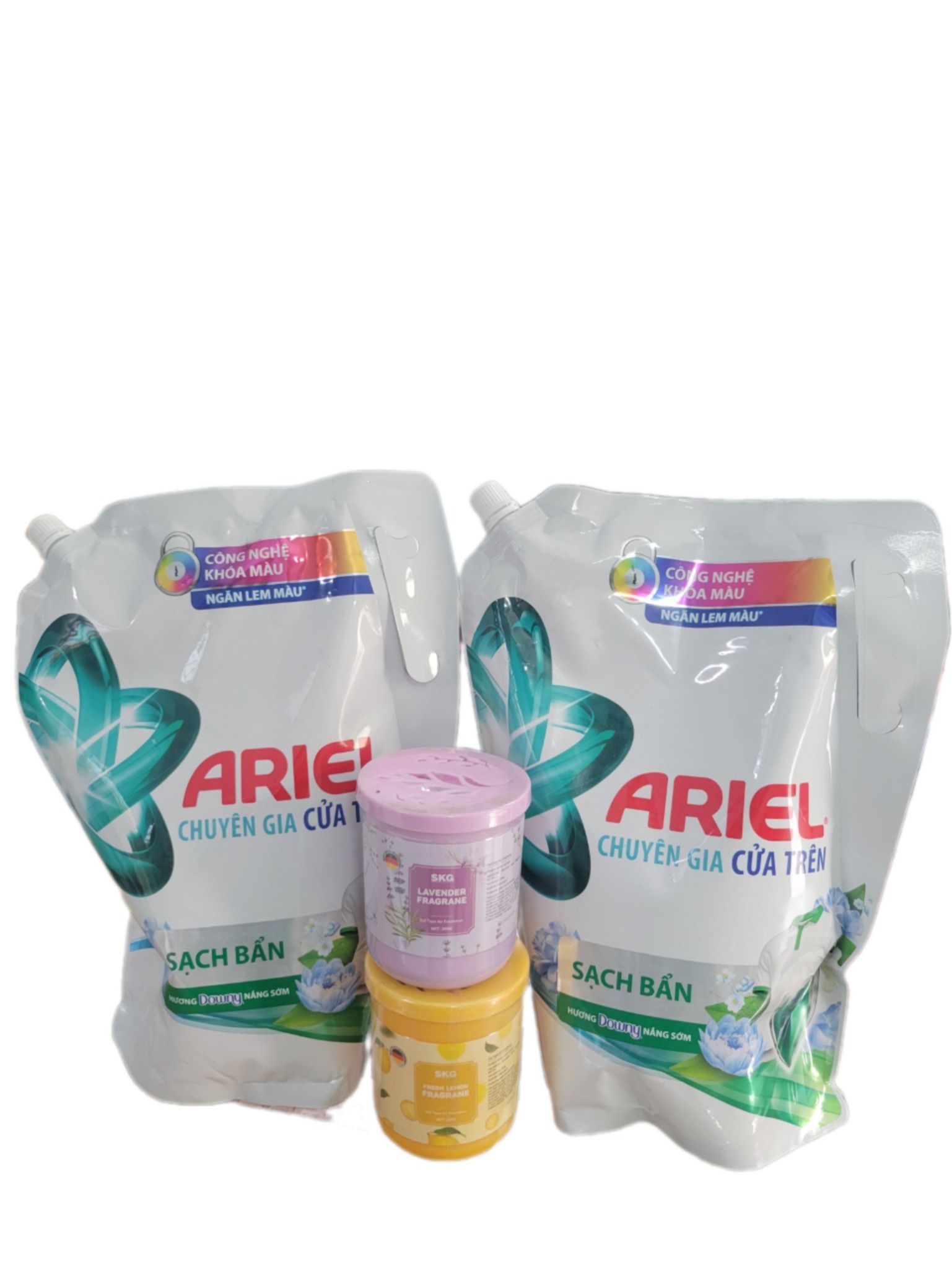 (Combo 2 túi) Nước giặt Ariel 2L hương Downy Nắng Sớm (Máy giặt cửa trên)