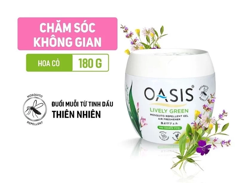 Sáp Thơm Đuổi Muỗi Oasis 180g