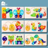 Đồ chơi - Tranh ghép hình gỗ nổi 3D loại cao cấp (Hàng dày đẹp - Size lớn) - 6 mẫu