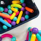 Đồ chơi - Bộ xếp hình Nam châm 72 chi tiết - Đồ chơi xếp hình từ tính - Thông Minh An Toàn Cho Bé