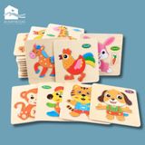 Đồ chơi - Tranh ghép hình gỗ nổi 3D (Nhiều mẫu)