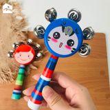Đồ chơi lục lạc gỗ - xúc sắc gỗ 7 mầu kích thích đa giác quan cho bé (3 phân loại)