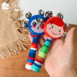 Đồ chơi lục lạc gỗ - xúc sắc gỗ 7 mầu kích thích đa giác quan cho bé (3 phân loại)
