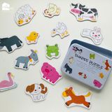 Đồ Chơi Ghép Hình 2 Mảnh Hộp Sắt (Shapes Puzzle) giúp bé rèn luyện sự tập trung và phát triển tư duy