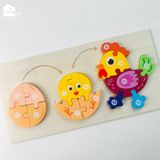 Đồ chơi - Tranh ghép hình gỗ nổi 3D loại cao cấp (Hàng dày đẹp - Size lớn) - 6 mẫu