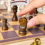 Đồ chơi - Bộ cờ vua bằng gỗ thiết kế gấp gọn.