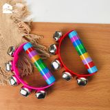 Đồ chơi lục lạc gỗ - xúc sắc gỗ 7 mầu kích thích đa giác quan cho bé (3 phân loại)