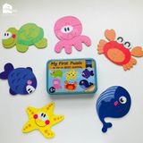 Đồ chơi - Hộp ghép hình puzzle 3-6 mảnh gỗ - Hộp sắt chắc chắn