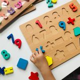 Bảng chữ cái, chữ số bằng gỗ nổi cho bé làm quen với chữ, số & phát triển tư duy