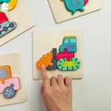 Đồ chơi - Tranh ghép hình gỗ nổi 3D loại cao cấp (Hàng dày đẹp - Size nhỏ) - 9 mẫu