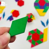 Đồ chơi MONTESSORI - Bộ ghép hình khối gỗ 155 chi tiết cho bé phát triển trí tuệ