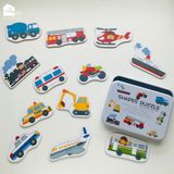 Đồ Chơi Ghép Hình 2 Mảnh Hộp Sắt (Shapes Puzzle) giúp bé rèn luyện sự tập trung và phát triển tư duy