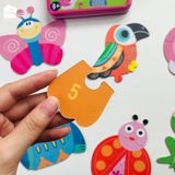 Đồ chơi - Hộp ghép hình puzzle 3-6 mảnh gỗ - Hộp sắt chắc chắn