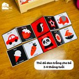 Sách - Tranh kích thích thị giác cho trẻ sơ sinh (Bộ 3 thẻ)