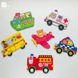 Đồ chơi - Hộp ghép hình puzzle 3-6 mảnh gỗ - Hộp sắt chắc chắn