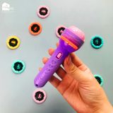 Đèn pin chiếu hình full 80 hình (10 thẻ) động vật, giao thông, trái cây, đèn pin chiếu bóng nhiều chủ đề cho bé có hộp