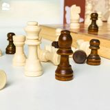 Đồ chơi - Bộ cờ vua bằng gỗ thiết kế gấp gọn.