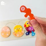 Đồ chơi - Tranh ghép hình gỗ nổi 3D loại cao cấp (Hàng dày đẹp - Size lớn) - 6 mẫu