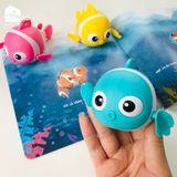 Đồ chơi nhà tắm: Cá voi, cá hề, cua, rùa, vịt vặn cót vui nhộn