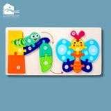 Đồ chơi - Tranh ghép hình gỗ nổi 3D loại cao cấp (Hàng dày đẹp - Size lớn) - 6 mẫu