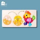 Đồ chơi - Tranh ghép hình gỗ nổi 3D loại cao cấp (Hàng dày đẹp - Size lớn) - 6 mẫu