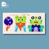 Đồ chơi - Tranh ghép hình gỗ nổi 3D loại cao cấp (Hàng dày đẹp - Size lớn) - 6 mẫu