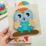 Đồ chơi - Tranh ghép hình gỗ nổi 3D loại cao cấp (Hàng dày đẹp - Size nhỏ) - 9 mẫu