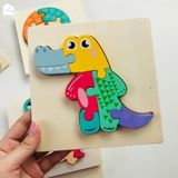 Đồ chơi - Tranh ghép hình gỗ nổi 3D loại cao cấp (Hàng dày đẹp - Size nhỏ) - 9 mẫu