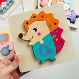 Đồ chơi - Tranh ghép hình gỗ nổi 3D loại cao cấp (Hàng dày đẹp - Size nhỏ) - 9 mẫu