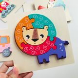 Đồ chơi - Tranh ghép hình gỗ nổi 3D loại cao cấp (Hàng dày đẹp - Size nhỏ) - 9 mẫu