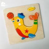 Đồ chơi - Tranh ghép hình gỗ nổi 3D (Nhiều mẫu)