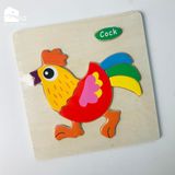 Đồ chơi - Tranh ghép hình gỗ nổi 3D (Nhiều mẫu)
