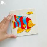Đồ chơi - Tranh ghép hình gỗ nổi 3D (Nhiều mẫu)