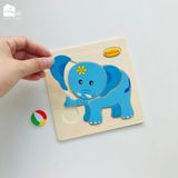 Đồ chơi - Tranh ghép hình gỗ nổi 3D (Nhiều mẫu)