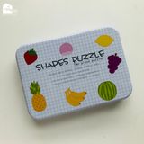 Đồ Chơi Ghép Hình 2 Mảnh Hộp Sắt (Shapes Puzzle) giúp bé rèn luyện sự tập trung và phát triển tư duy
