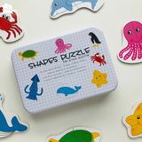 Đồ Chơi Ghép Hình 2 Mảnh Hộp Sắt (Shapes Puzzle) giúp bé rèn luyện sự tập trung và phát triển tư duy