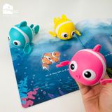 Đồ chơi nhà tắm: Cá voi, cá hề, cua, rùa, vịt vặn cót vui nhộn