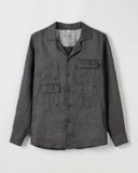Thông - Hand Embroidery Pocket Patched Linen Shirt