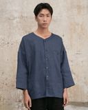 Điền - Haft Sleeves Linen Blouse