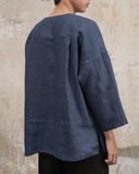 Điền - Haft Sleeves Linen Blouse