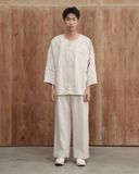 Điền - Haft Sleeves Linen Blouse