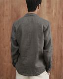 Thông - Hand Embroidery Pocket Patched Linen Shirt