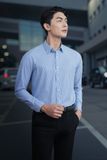 Áo Sơ Mi Sọc Xanh