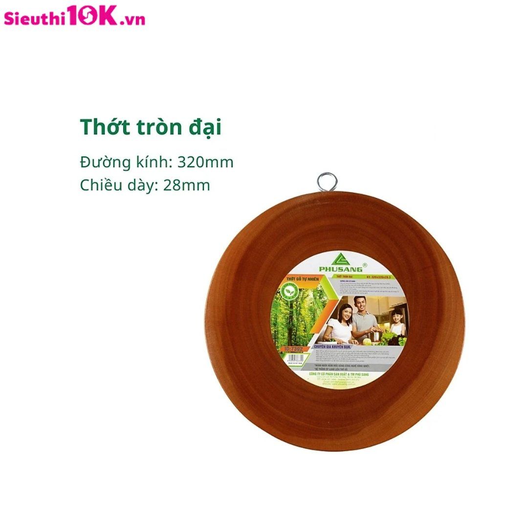 Thớt Gỗ Tròn Đại 7392 Ps 10/T