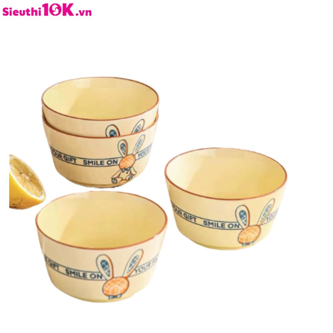 Bát sứ họa tiết thỏ 120/T