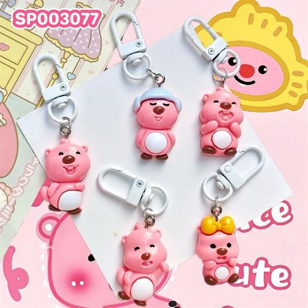 Móc Khoá Loopy Hồng Vô Tri Dễ Thương - Quà Tặng Đáng Yêu