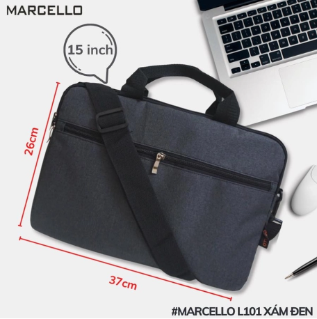 Túi Laptop L101 xám đen 15ine Marcello