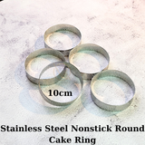 Stainless Steel Nonstick Round Cake Ring - Khuôn hình Tart chống dính 10cm