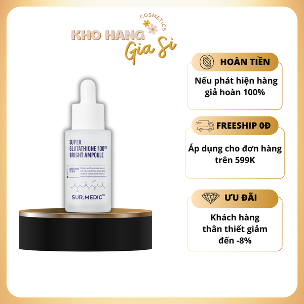 Serum Sur.Medic Super glutathione 100 bright 32mlSerum Sur.Medic Super glutathione 100 bright 32ml Kho Hng Gi S Serum Sur.Medic Super glutathione 100 bright 32mlSerum Sur.Medic Super glutathione 100 bright 32ml Kho Hng Gi S